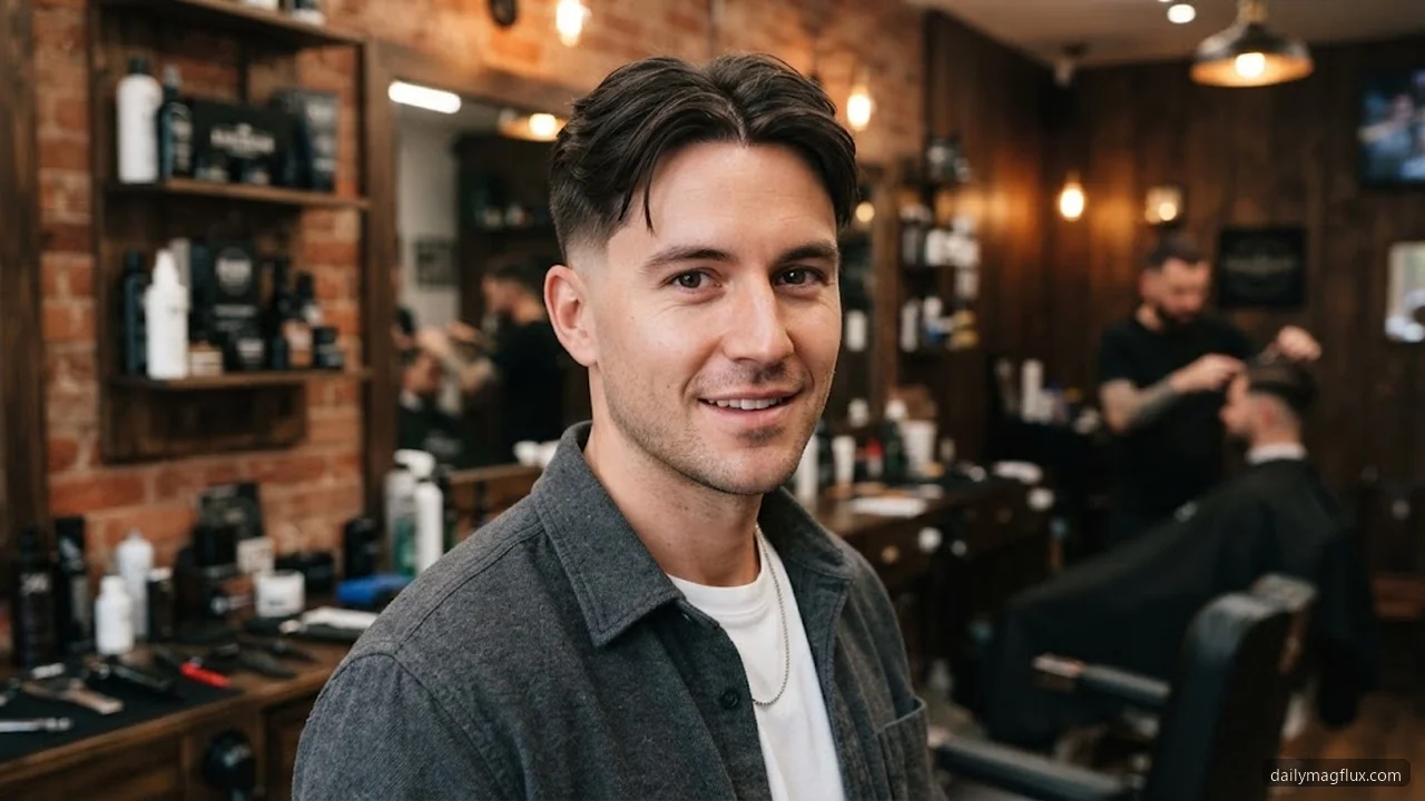 Casual Taper with Middle Part - Low Taper Fade Middle Part hair visualizer