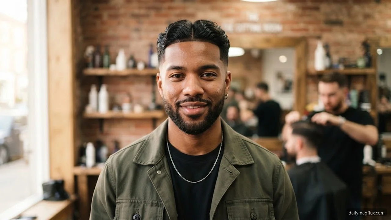 Daily Styling - Mid Taper Fade Middle Part Styles hair visualizer
