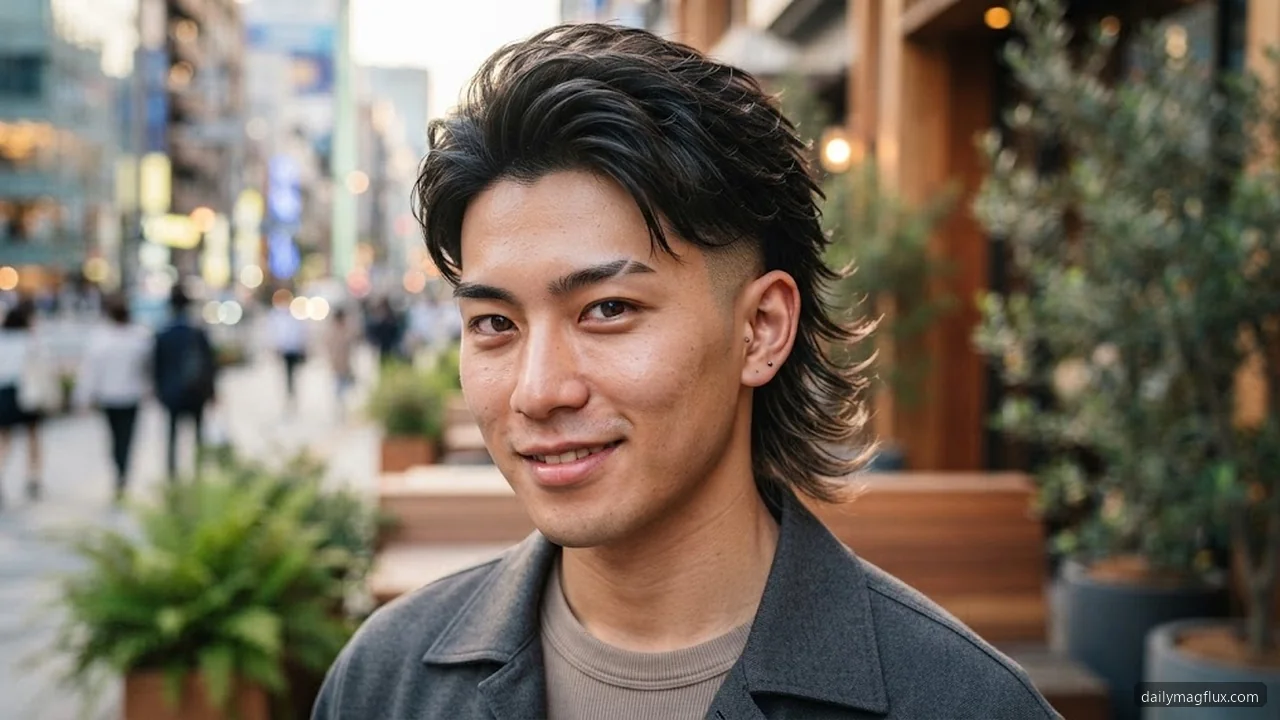 Two-Block Undercut Asian Mullet - Asian Mullet Hairstyle hair visualizer