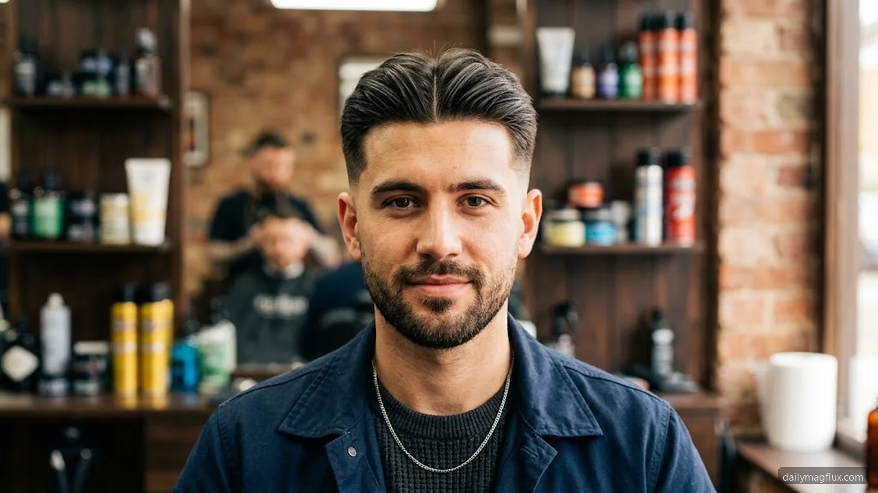 Products That Work Best - Mid Taper Fade Middle Part Styles hair visualizer