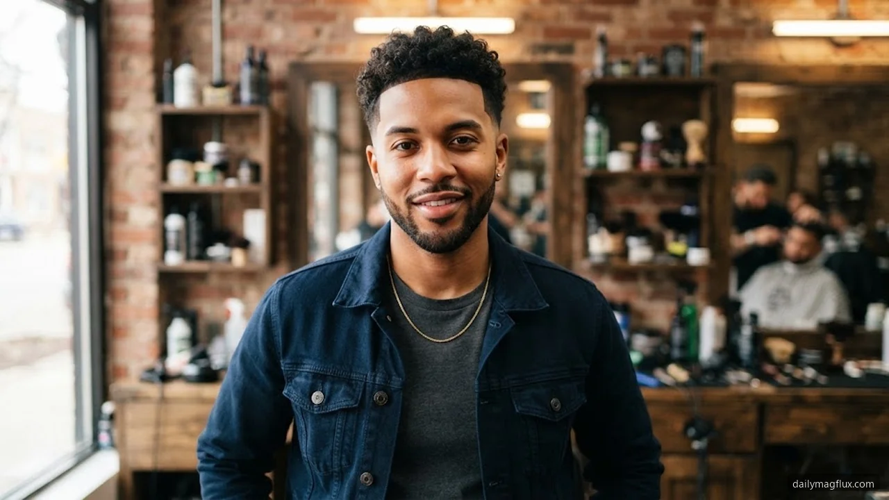 Heart-Shaped Face - Mid Taper Fade Curly Hair hair visualizer
