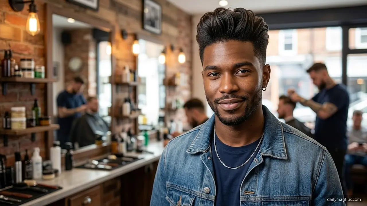 Pompadour Quiff - Textured Quiff Hairstyle hair visualizer