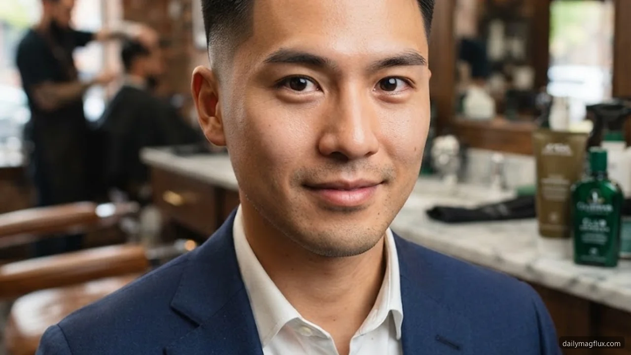 Professional Men - Mid Taper Fade Straight Hair hair visualizer