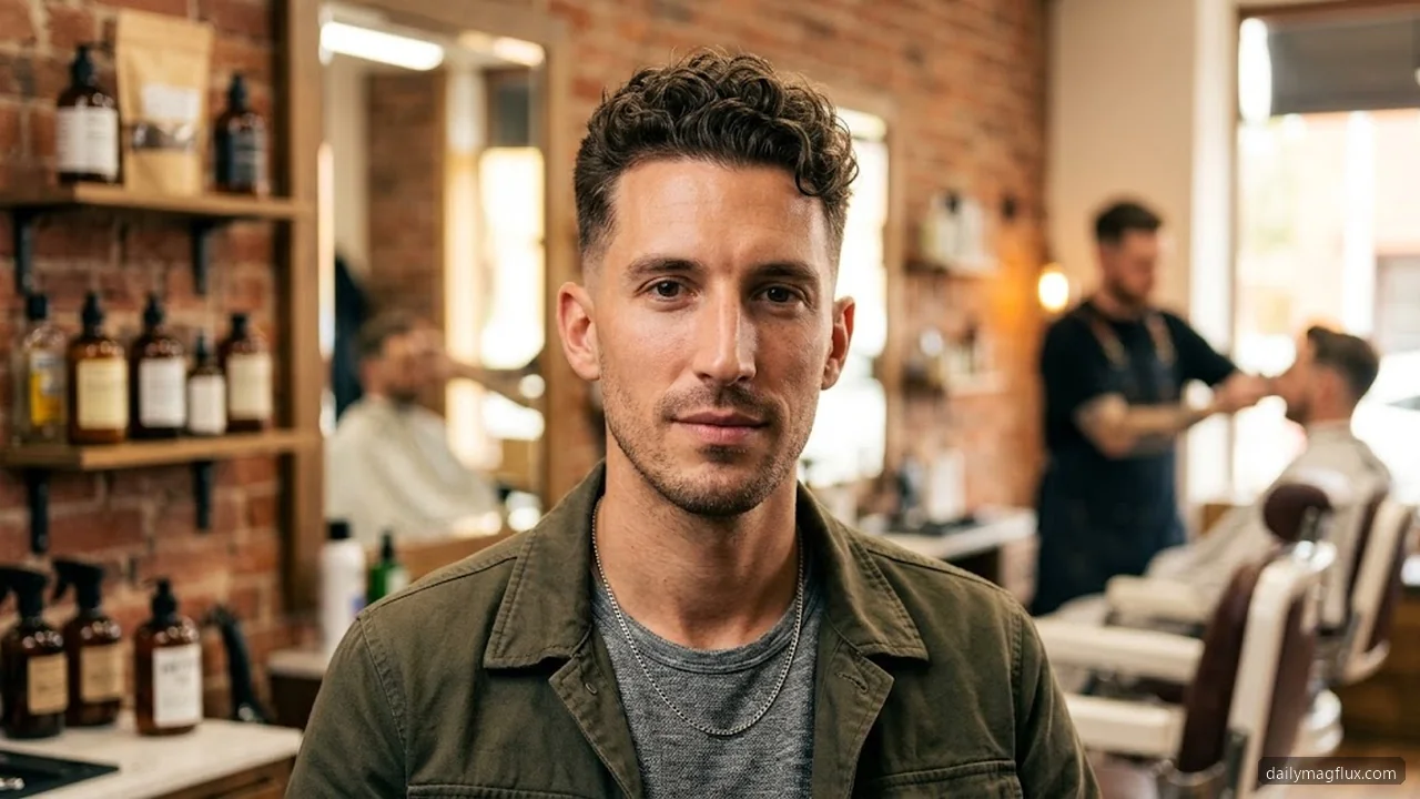 Long Face - Mid Taper Fade Curly Hair hair visualizer