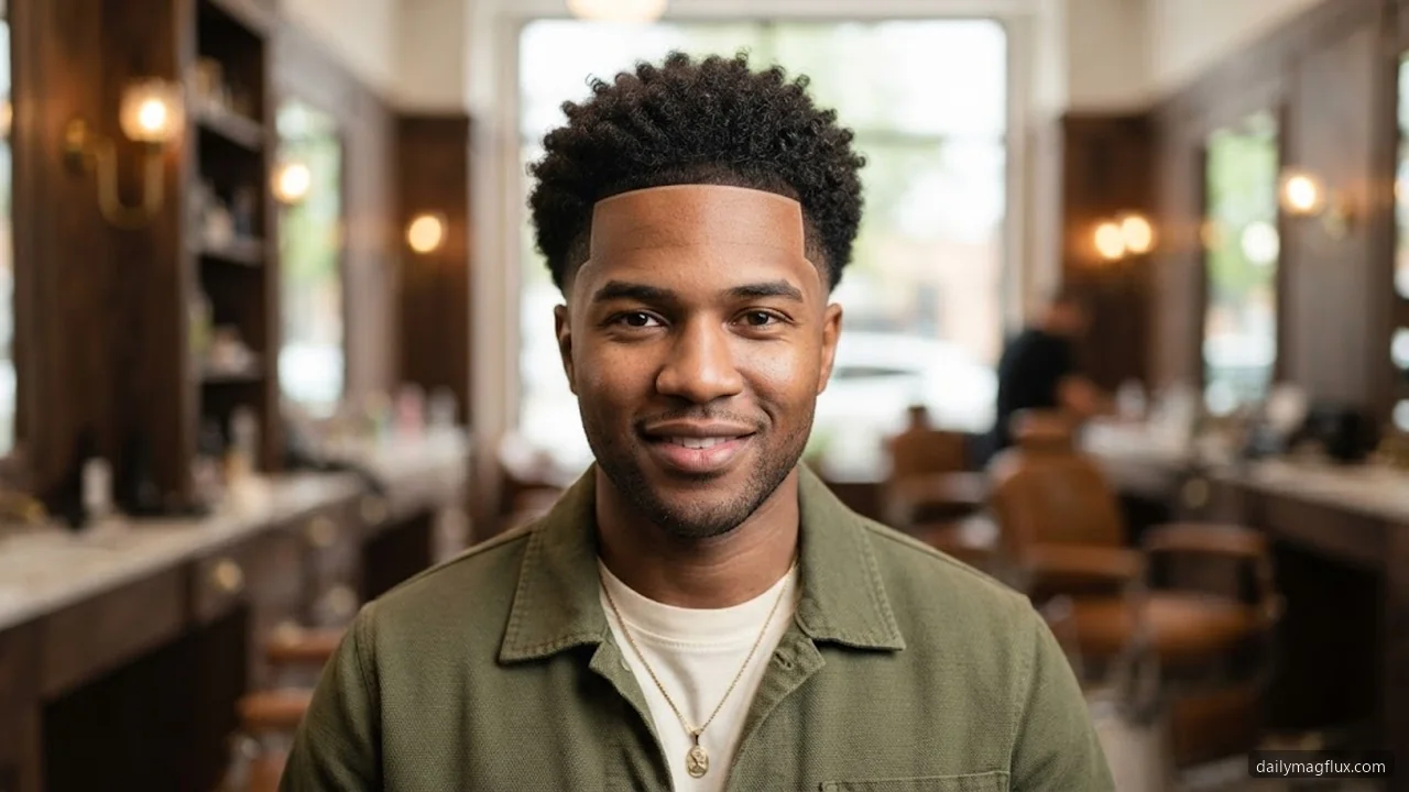 Low Taper Fade with Natural Curls or Afro - Low Taper Fade Haircut for Black Men hair visualizer