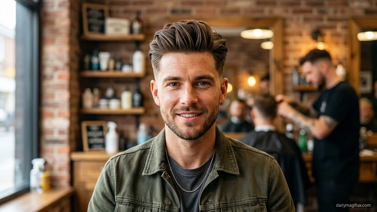 Textured Straight Quiff Low Taper - Low Taper Fade Haircut for Straight Hair hair visualizer