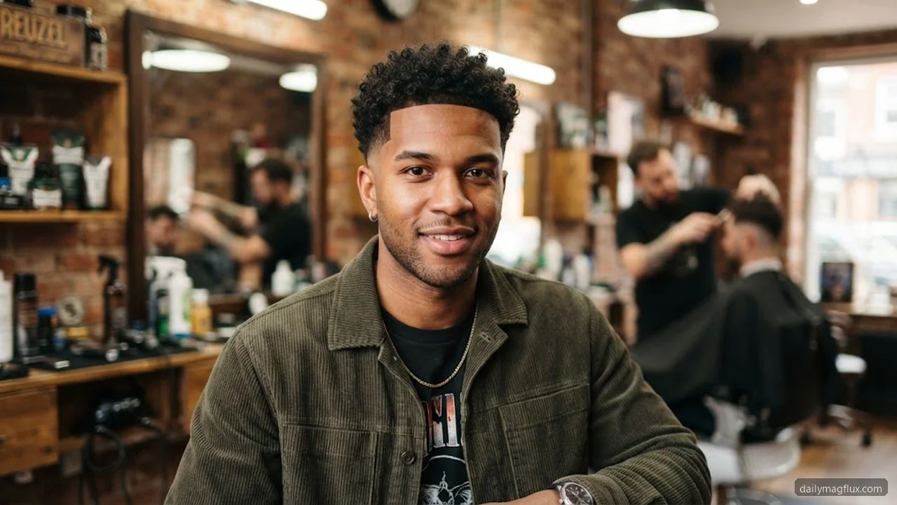 Mid Taper Fade for Young Men - Mid Taper Fade Curly Hair hair visualizer