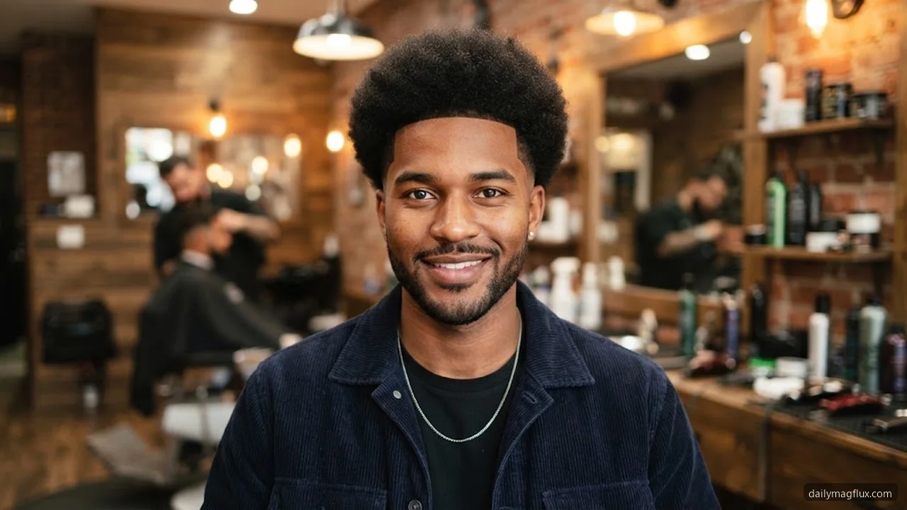 Afro Mid Taper Fade - Mid Taper Fade Black Male hair visualizer