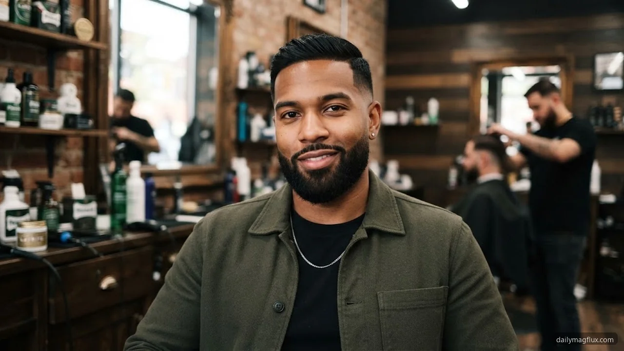 Short Mid Taper with Beard Fade - Mid Taper Fade Short Hair Styles for Men hair visualizer