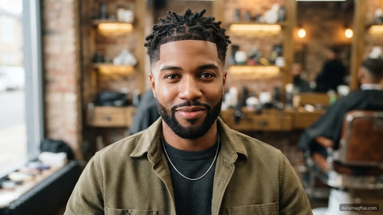 Low Taper Fade with Sponge Curls and Short Twists - Low Taper Fade Haircut for Black Men hair visualizer