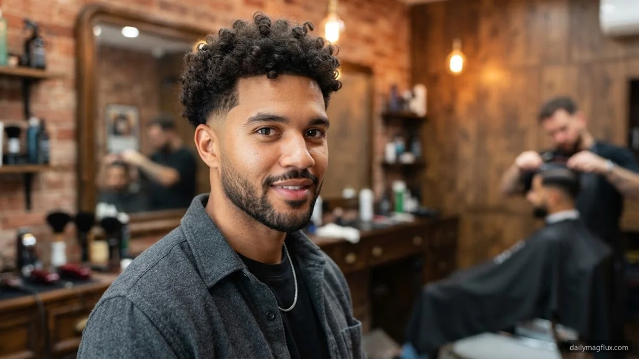 Classic Curly Taper - Low Taper Fade Curly Hair hair visualizer