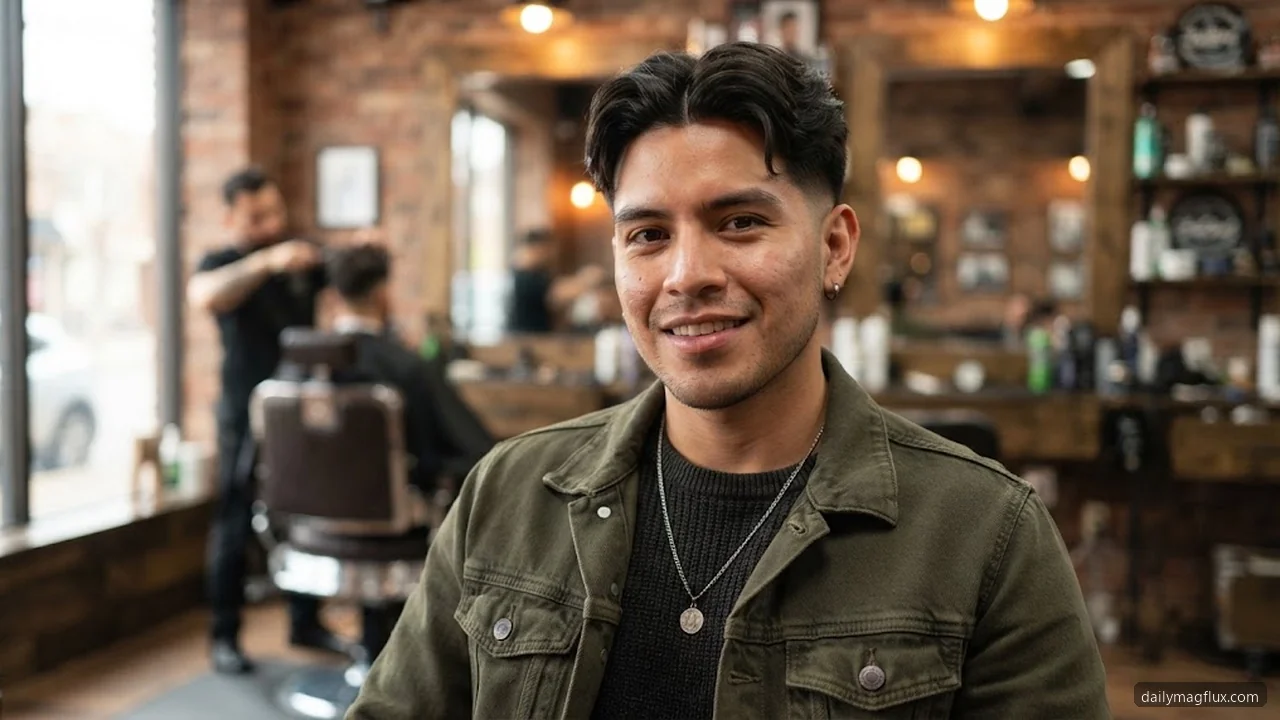 Textured Taper with Middle Part - Low Taper Fade Middle Part hair visualizer