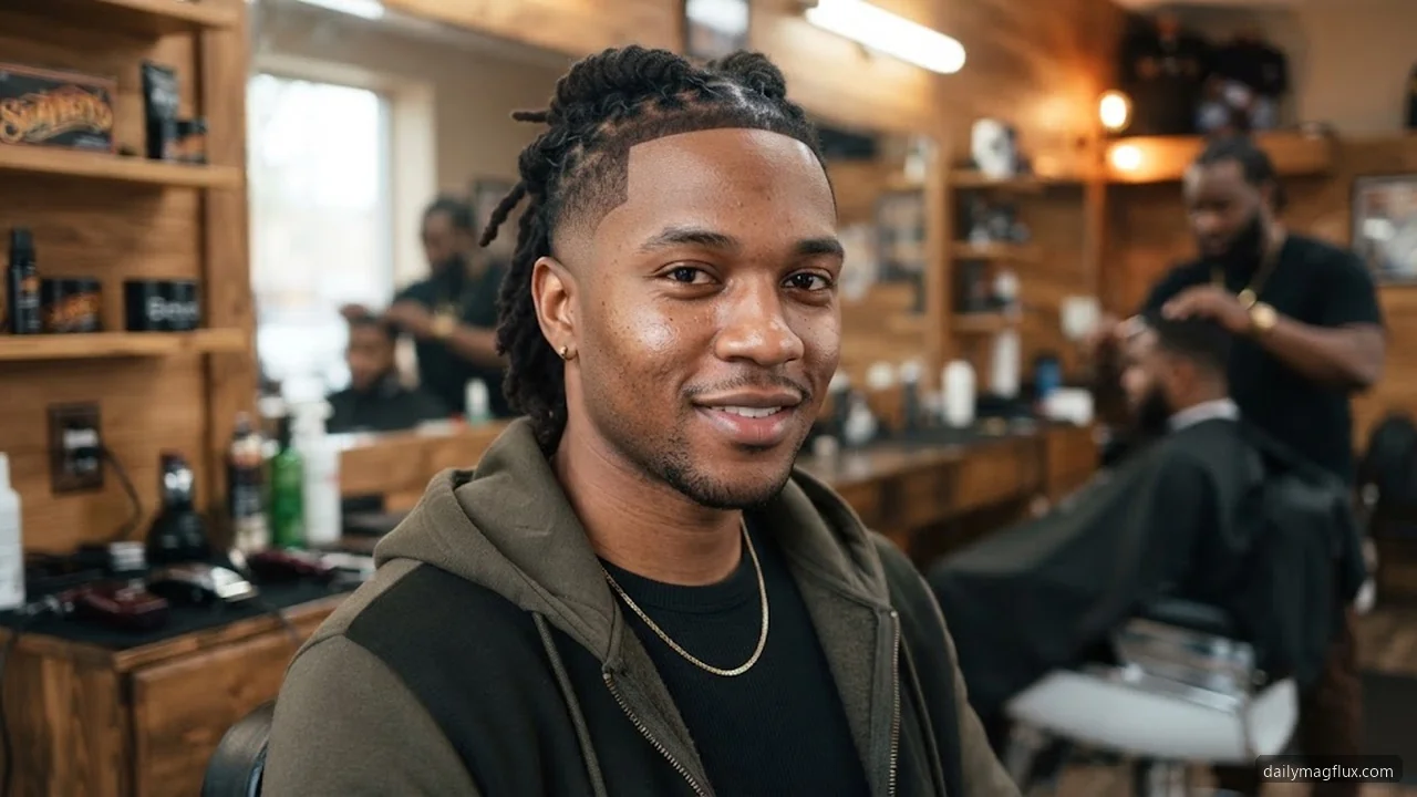 Dreads and Locs Fade - Mid Taper Fade Black Male hair visualizer