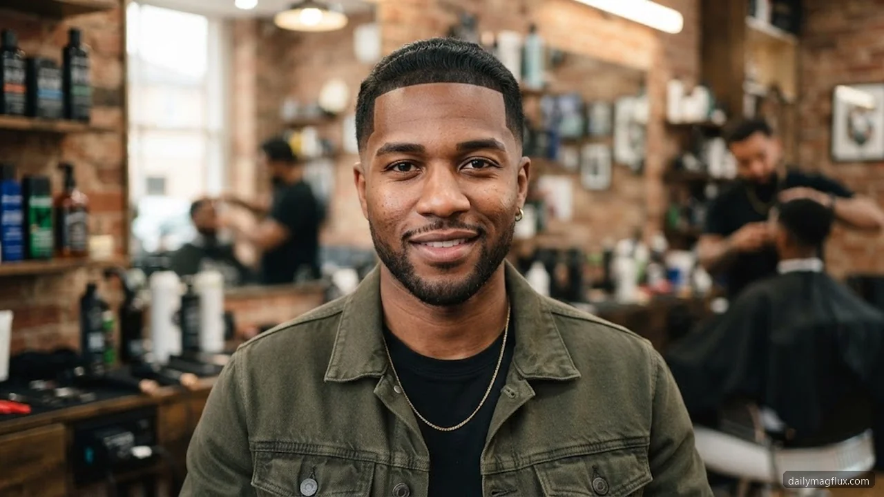 Short Mid Taper with Line-Up - Mid Taper Fade Short Hair Styles for Men hair visualizer