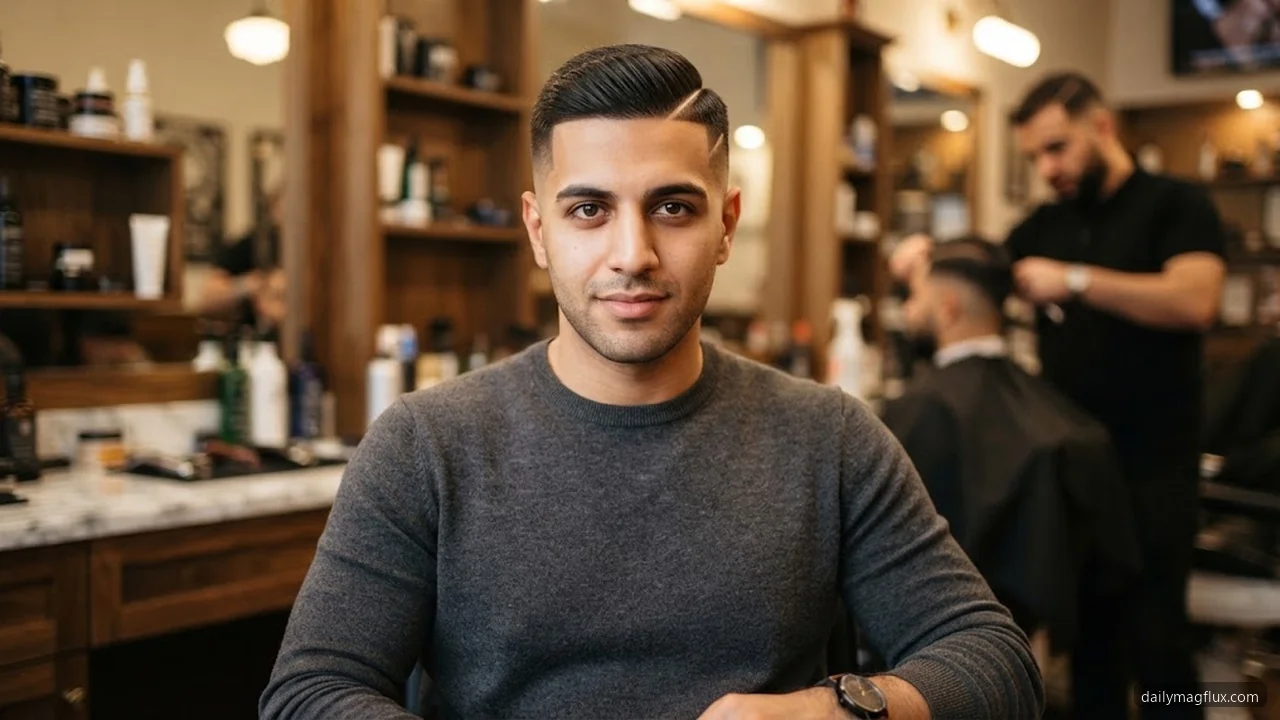 Hard Part Line Design - Mid Taper Fade with Design Ideas hair visualizer