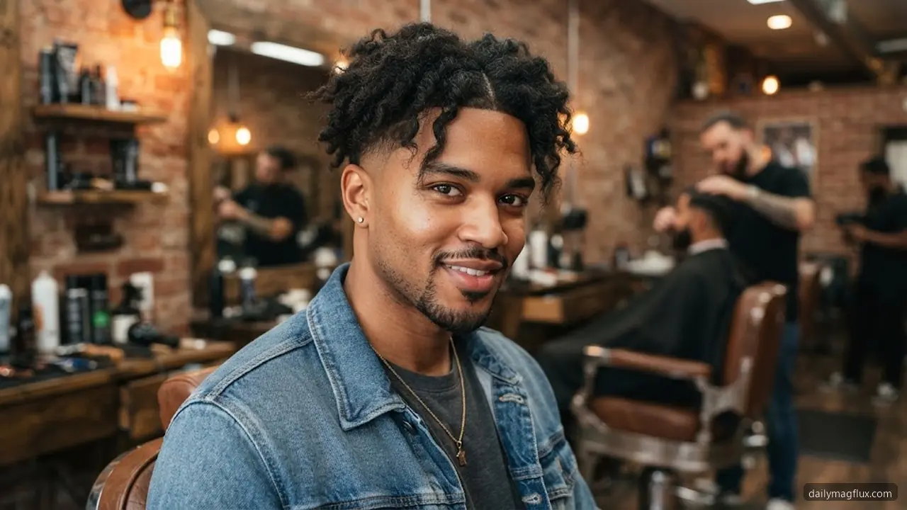 Messy Taper with Middle Part - Low Taper Fade Middle Part hair visualizer