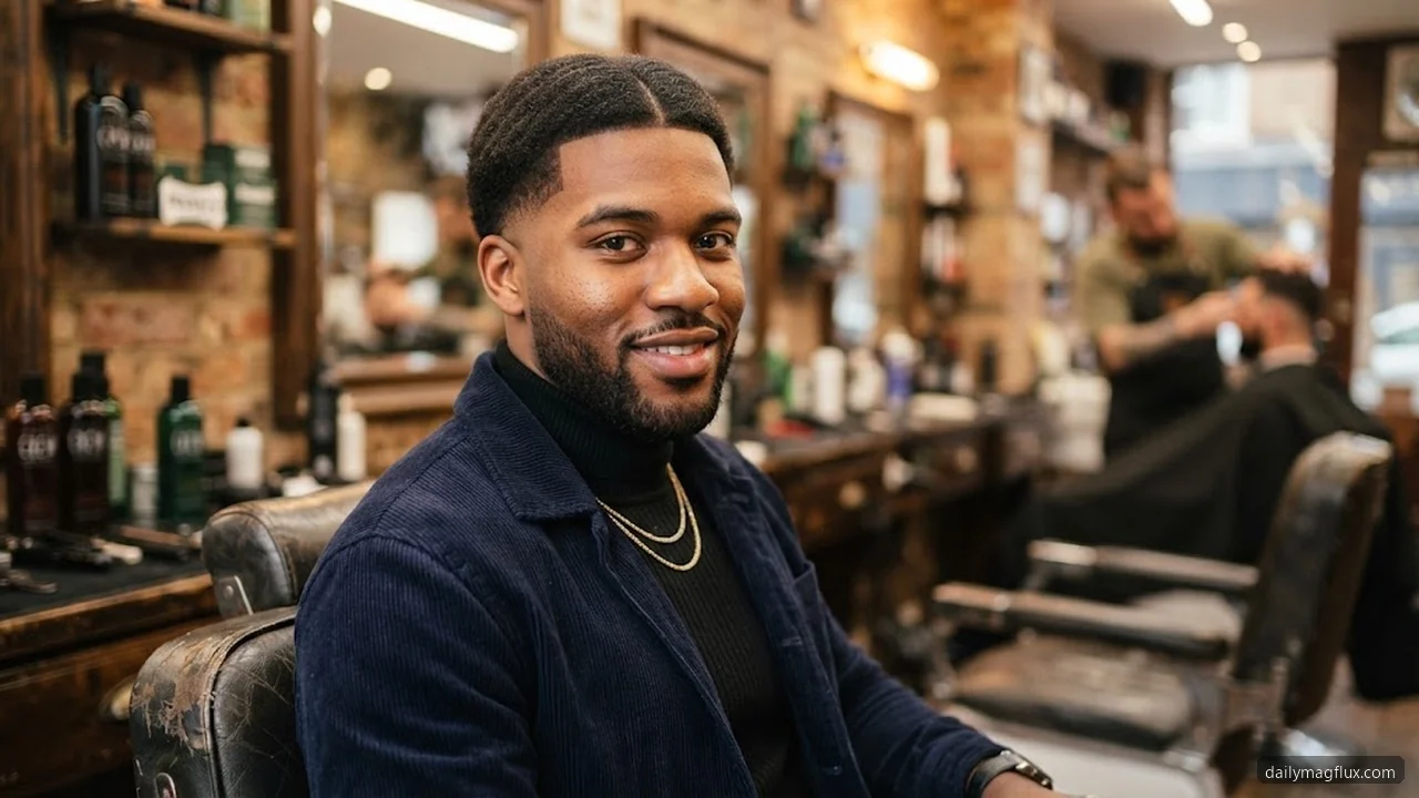 Straight Hair Taper with Middle Part - Low Taper Fade Middle Part hair visualizer