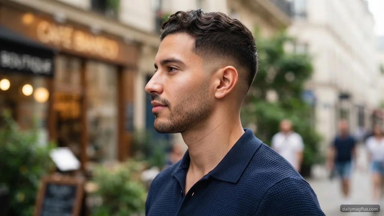 Short Mid Taper with Waves - Mid Taper Fade Black Male hair visualizer