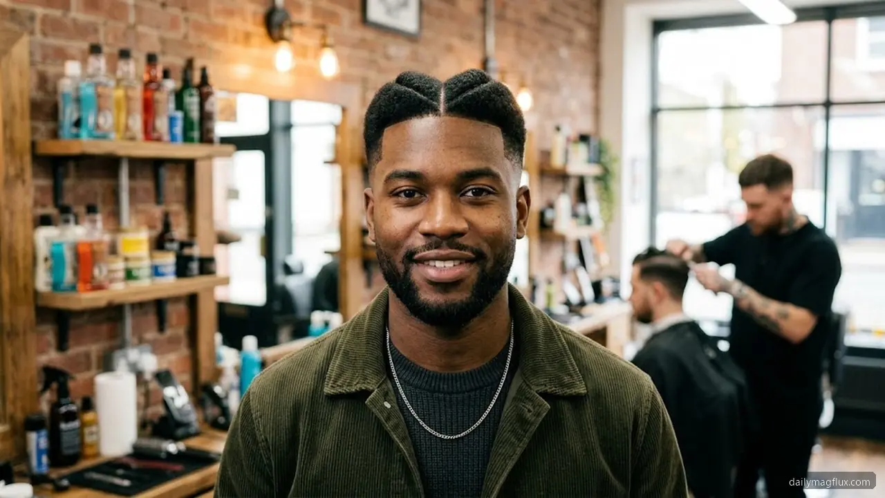 Low Taper Fade Middle Part as an Alternative - Mid Taper Fade Middle Part Styles hair visualizer