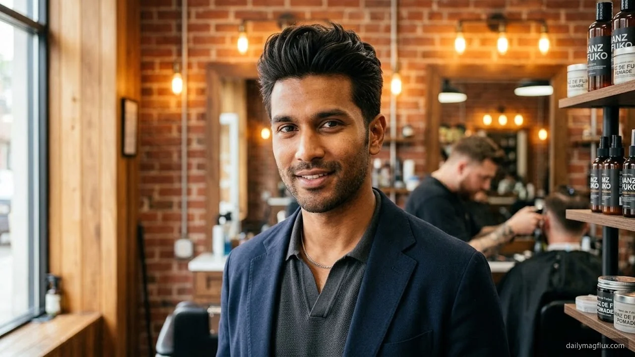 Medium Quiff - Textured Quiff Hairstyle hair visualizer