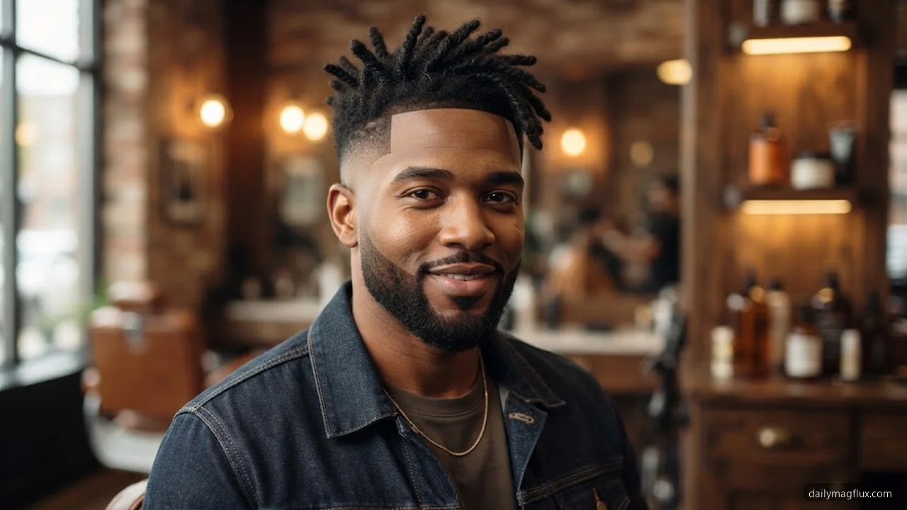 Low Drop Taper Fade with High-Top Locs - Low Taper Fade Haircut for Black Men hair visualizer