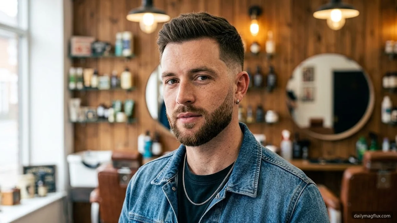 Full Package Beard Fade - Mid Taper Fade Black Male hair visualizer