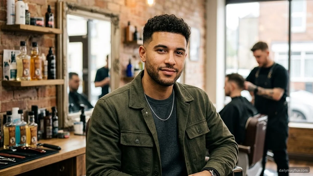 Short Curly Mid Taper - Mid Taper Fade Curly Hair hair visualizer