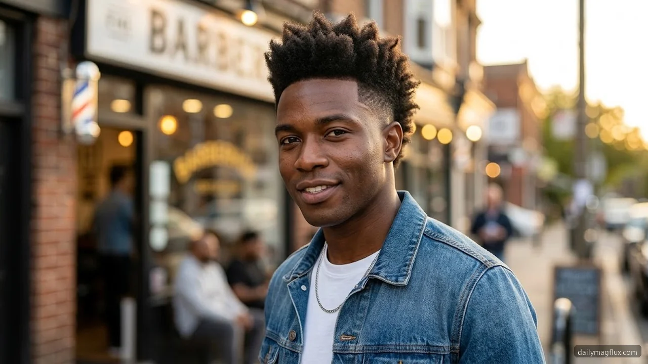 Frohawk with Low Taper - Low Taper Fade Haircut for Black Men hair visualizer