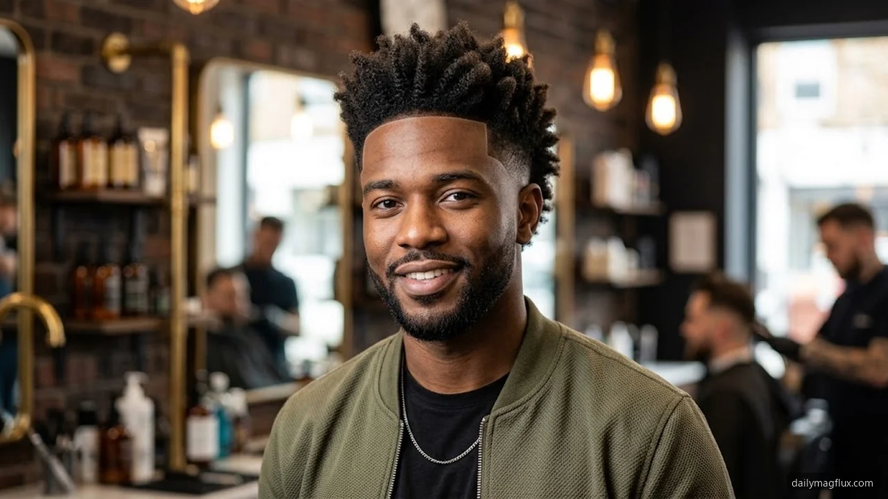 Low Taper Fade with South of France Frohawk - Low Taper Fade Haircut for Black Men hair visualizer