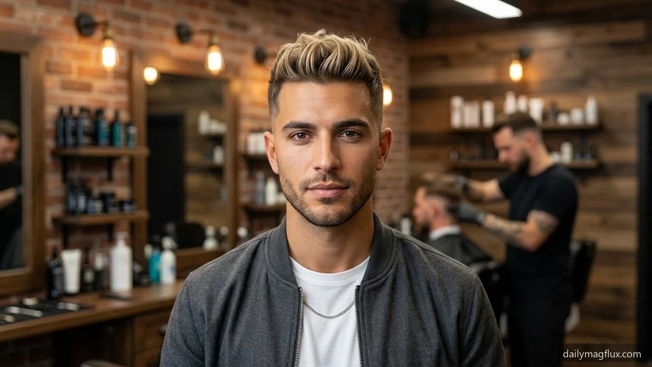 Low Taper Fade Blonde Hair