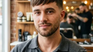 Low Taper Fade Textured Fringe